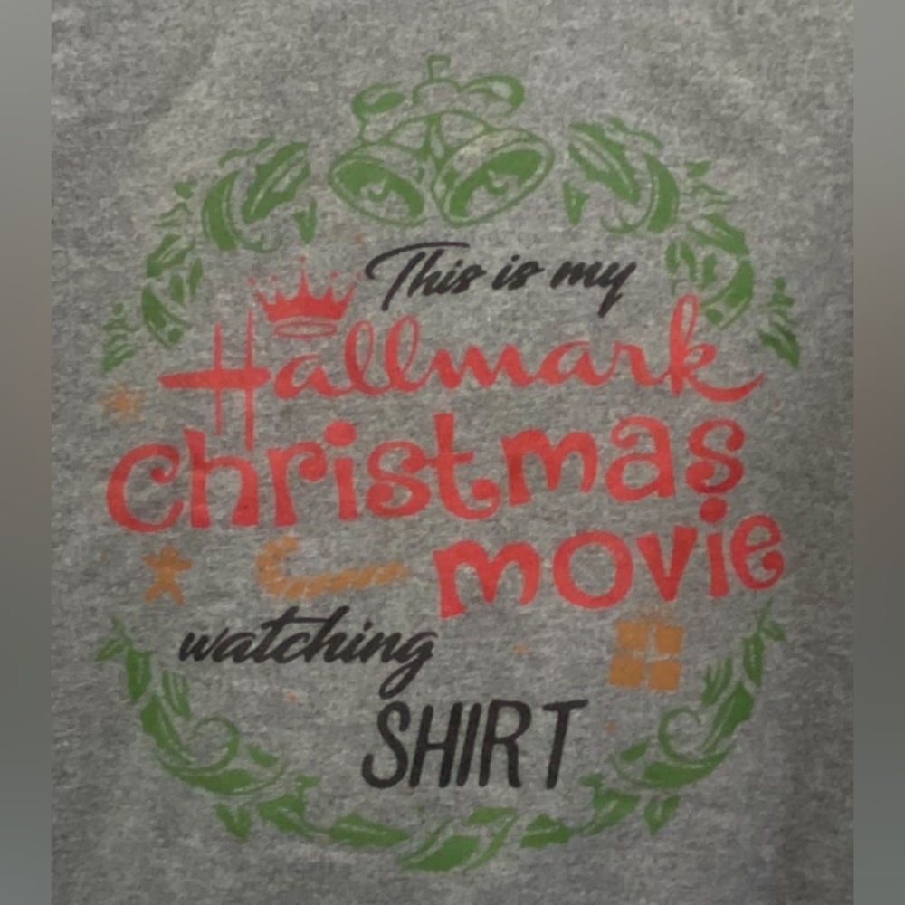 Gildan Gray Hallmark Christmas Movie Watching Sweatshirt.